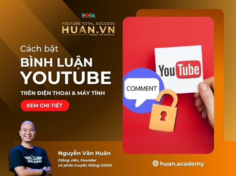 Cách bật tính năng bình luận trên YouTube