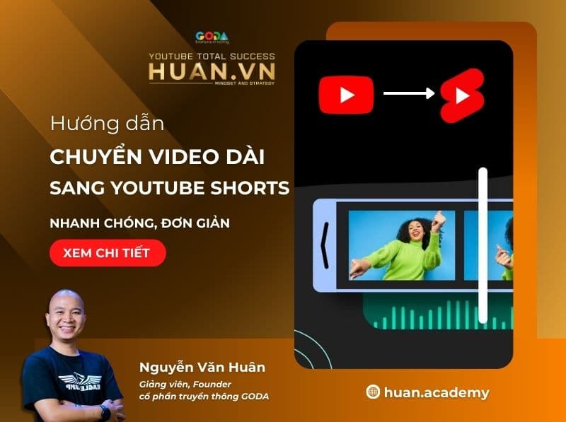 Cách chuyển video dài sang video ngắn YouTube Shorts