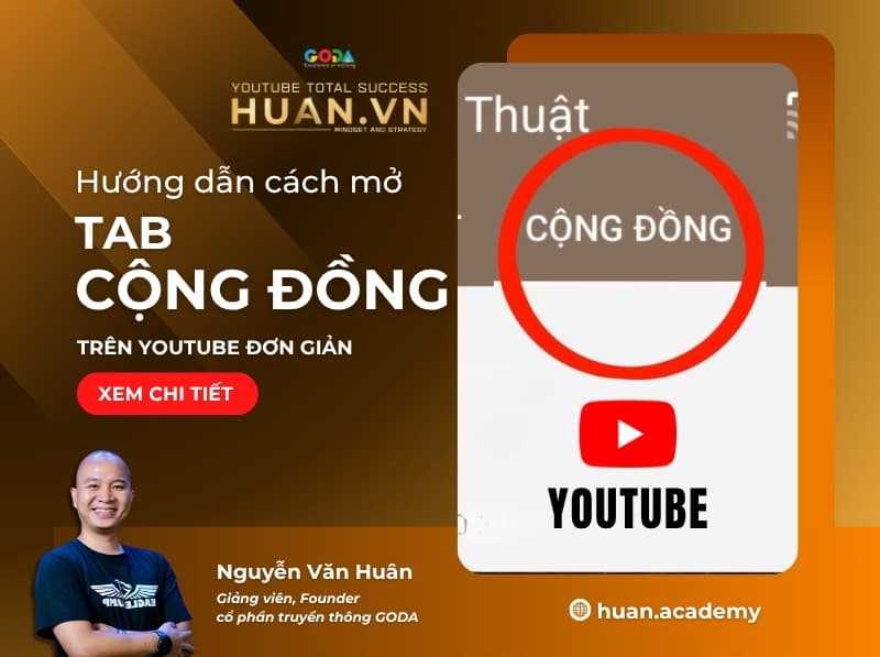 Cách mở tab cộng đồng trên YouTube