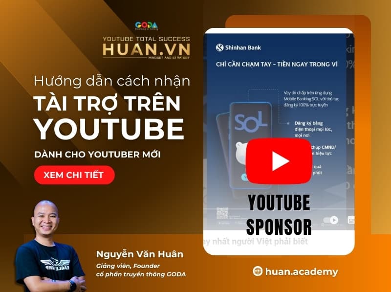 Cách nhận tài trợ trên YouTube