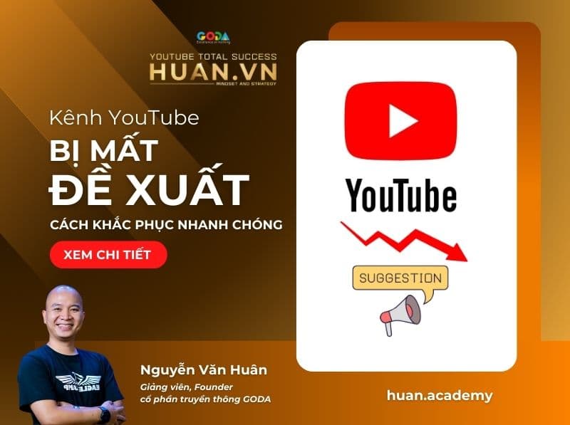 Kênh YouTube bị mất đề xuất