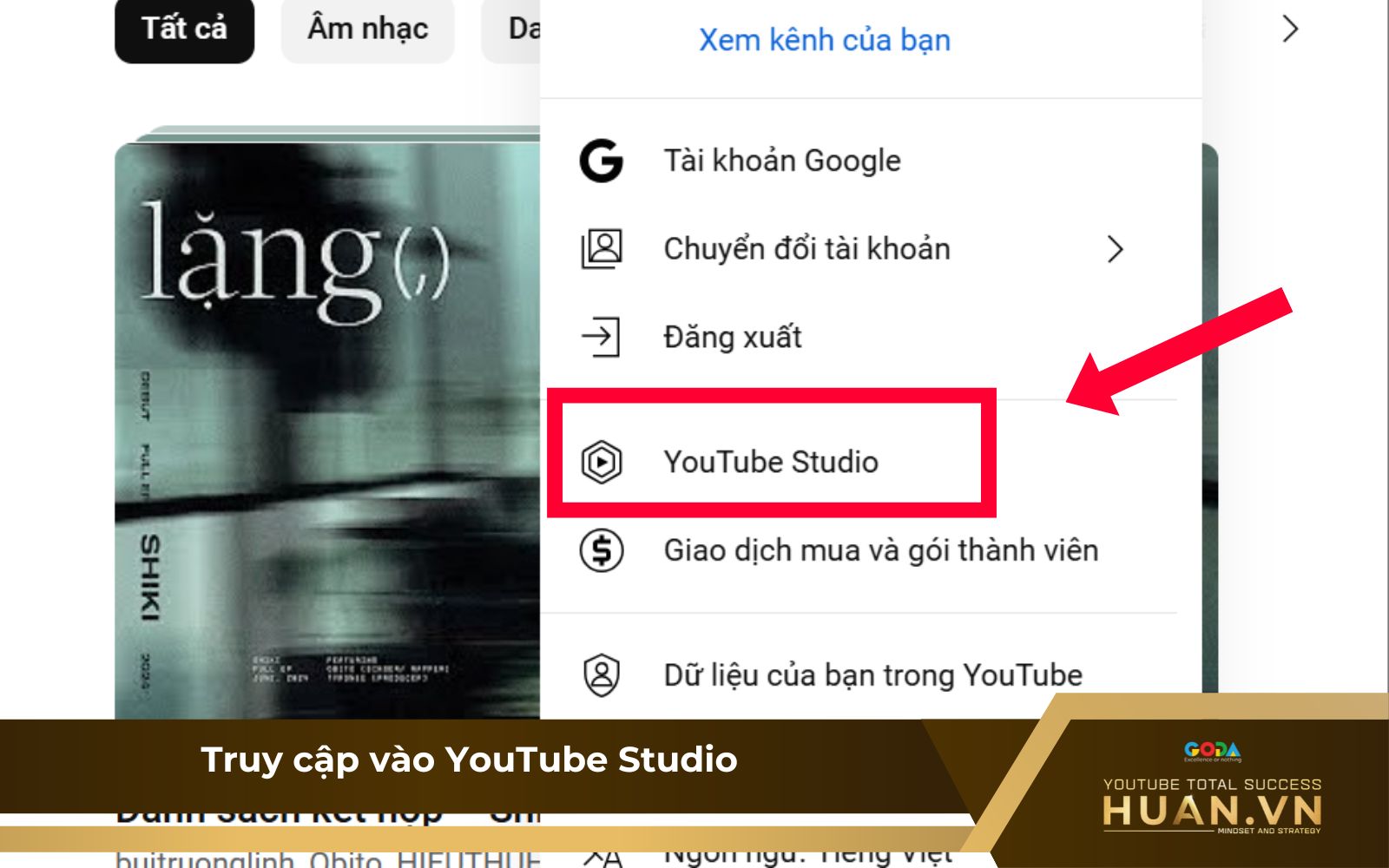 Bước 1 - Truy cập YouTube Studio của bạn trên máy tính Bước 1 - Truy cập YouTube Studio của bạn trên máy tính