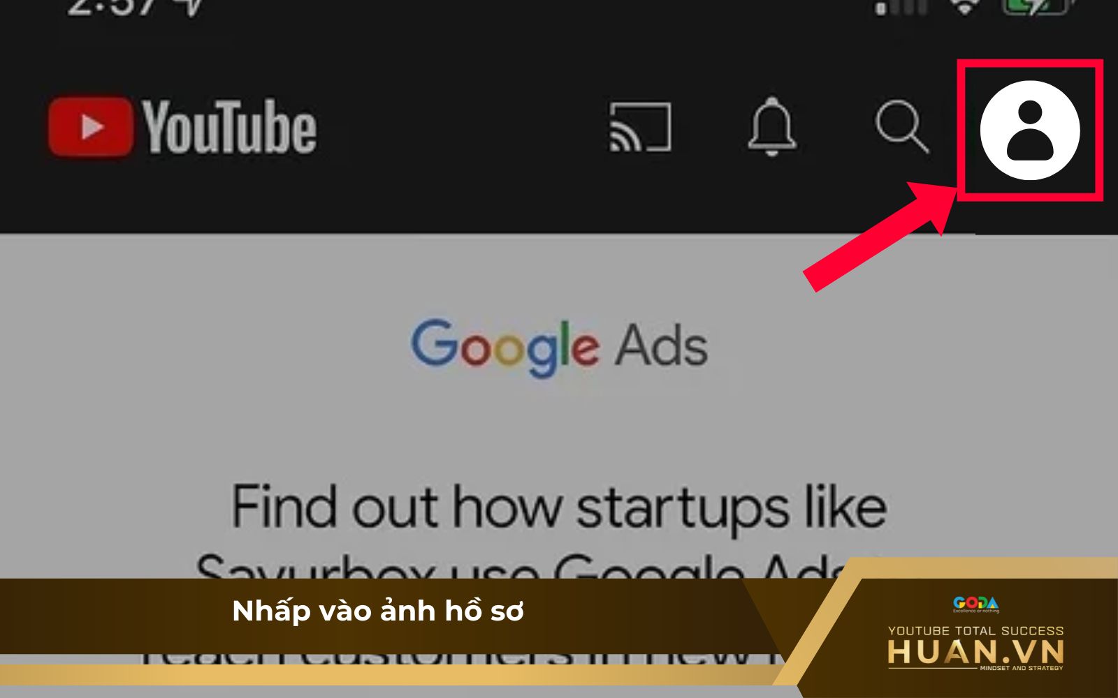 Bước 2 - Nhấp vào ảnh hồ sơ Bước 2 - Nhấp vào ảnh hồ sơ
