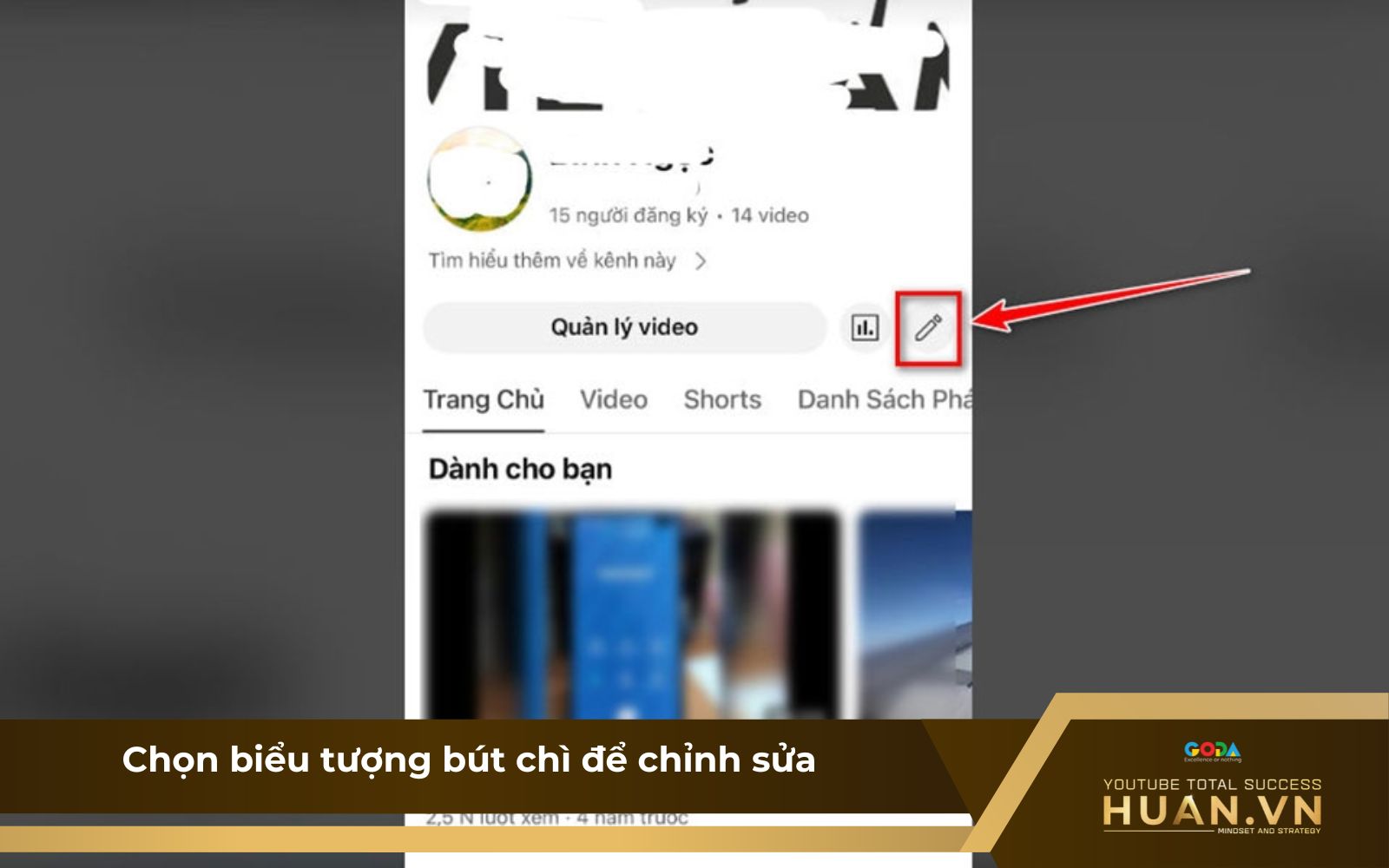 Chọn biểu tượng bút chì để chỉnh sửa Chọn biểu tượng bút chì để chỉnh sửa