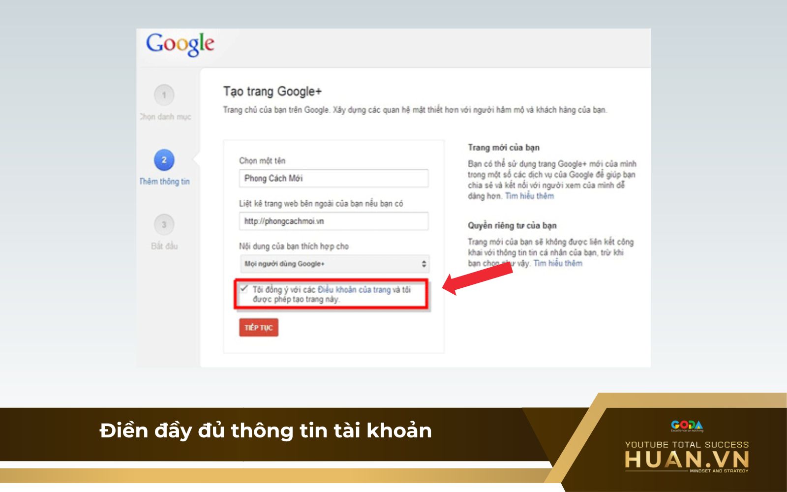 Điền đầy đủ thông tin tài khoản muốn đăng ký Điền đầy đủ thông tin tài khoản muốn đăng ký