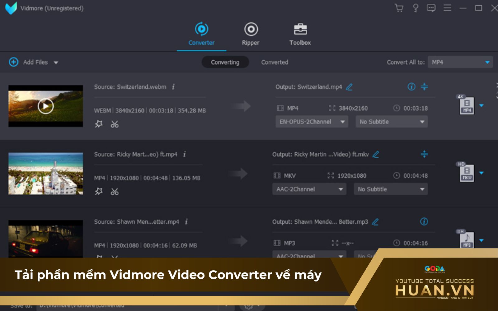 Bước 1: Tải Vidmore Video Converter