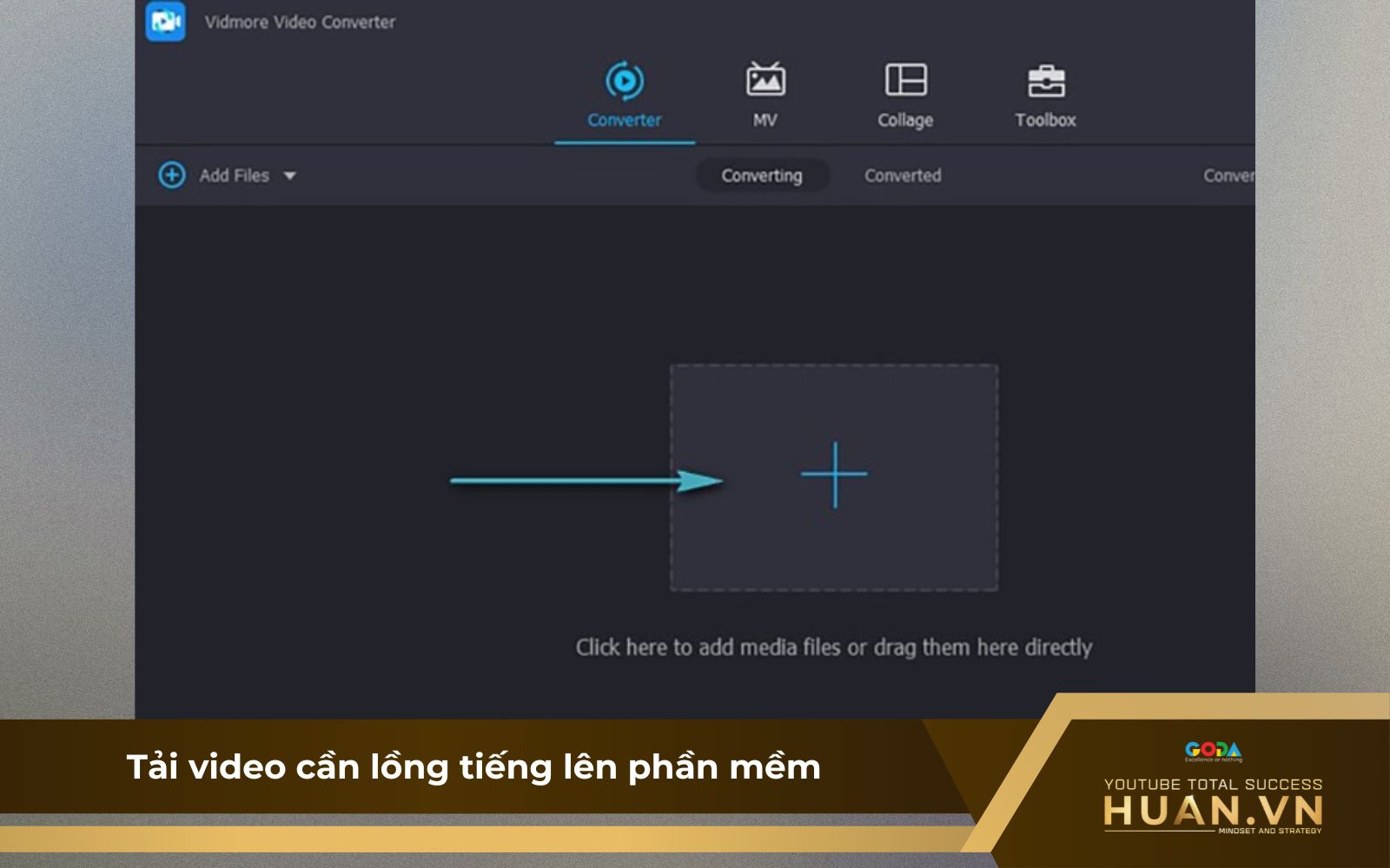 Tải video cần lồng tiếng lên phần mềm