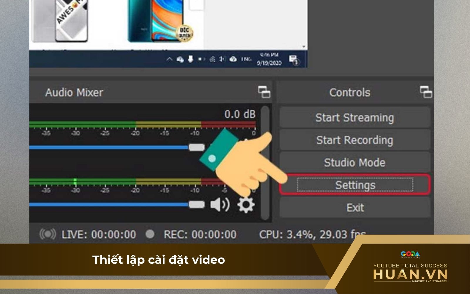 Bước tiếp theo: Thiết lập cài đặt video