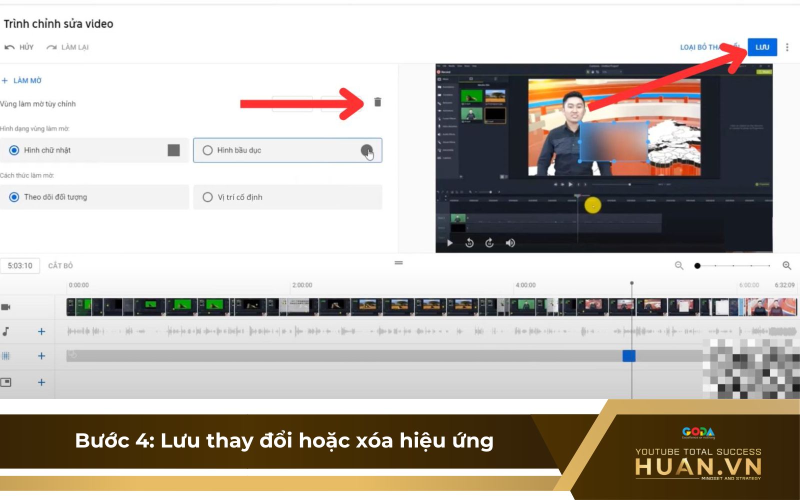 Hoàn tất lưu chỉnh sửa video đã đăng trên YouTube