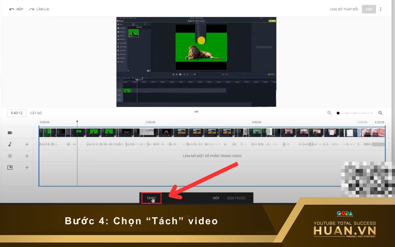 Tùy chọn tách video để chỉnh sửa