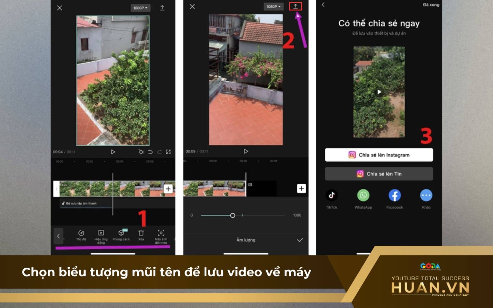 Bước 6: Lưu video về máy