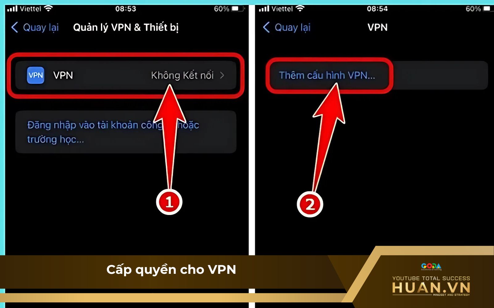 Cách cấp quyền cho VPN