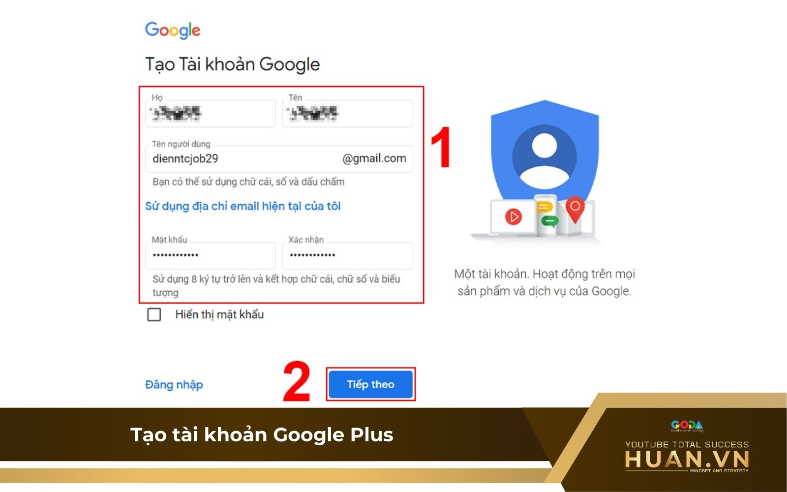 Cách đăng ký bán hàng YouTube - B1: Tạo tài khoản Google Plus