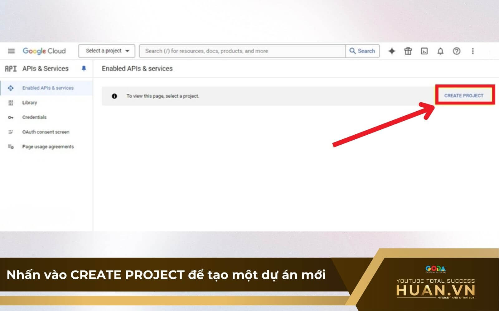 cach-lay-api-youtube-b1-create-project Cách lấy API key - B1: Create project