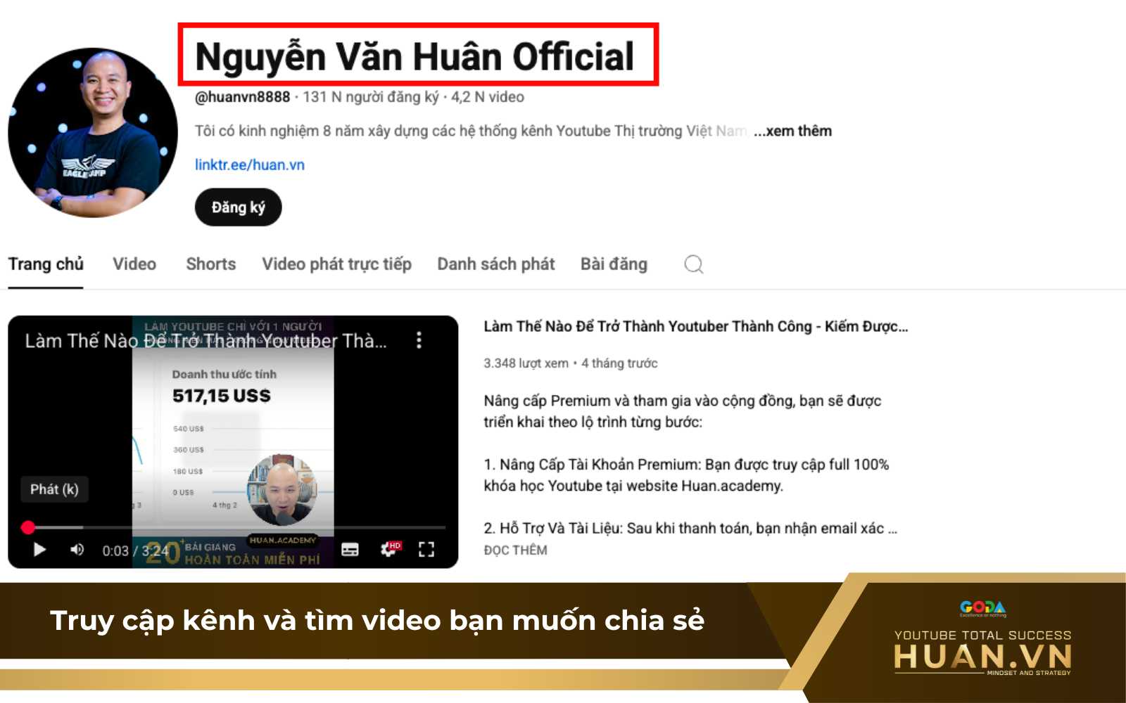 cach-lay-link-youtube-bat-ky-tren-may-tinh-b1-truy-cap-kenh-va-chon-video Cách lấy link kênh YouTube bất kỳ trên máy tính - B1: Truy cập kênh và tìm video YouTube bạn muốn chia sẻ