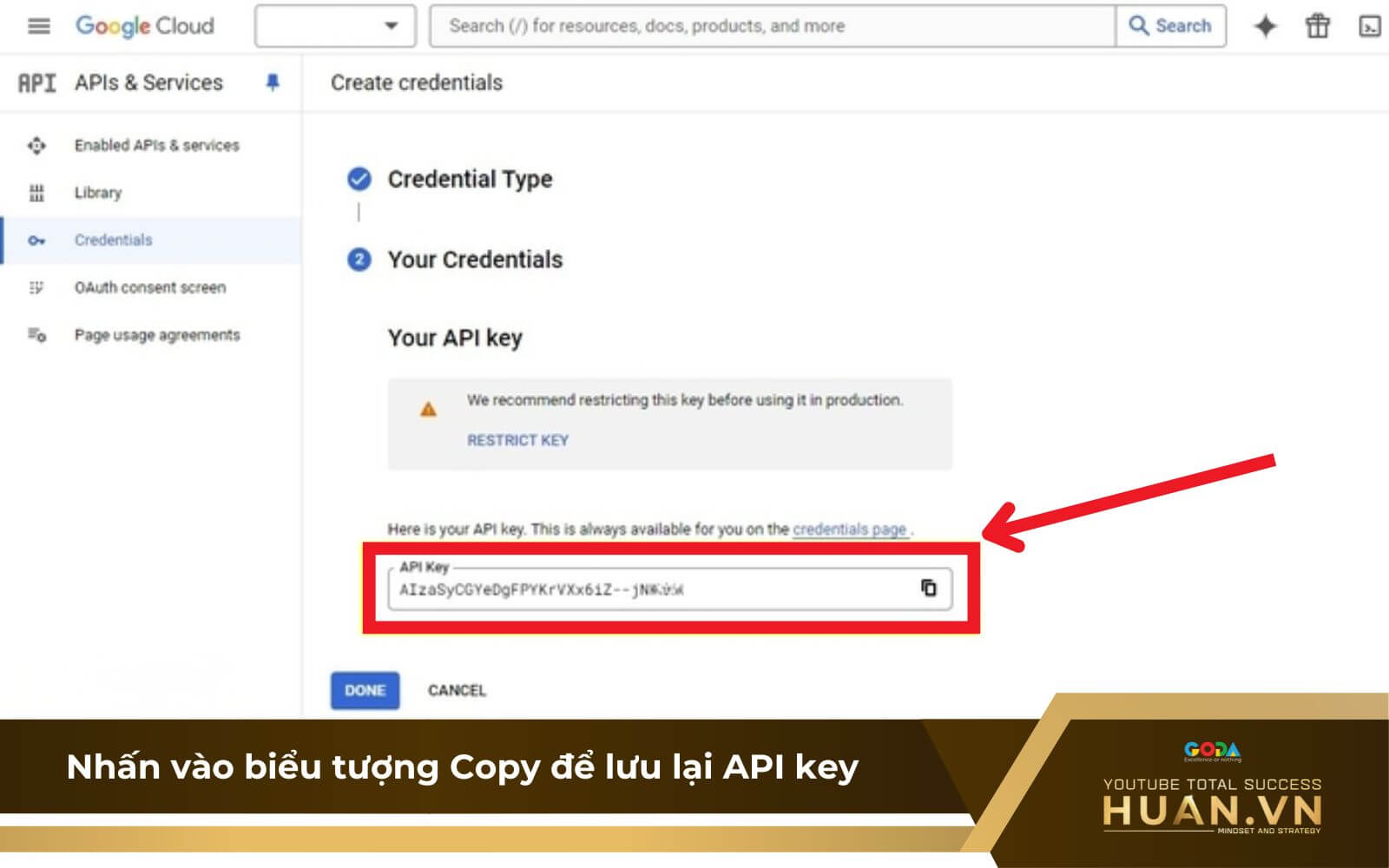 cach-lay-youtube-api-b3-nhan-copy-key Lấy YouTube API - B3: Copy Key