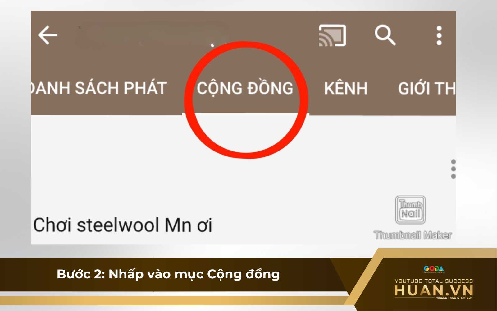 cach-mo-tab-cong-dong-tren-youtube-b2-chon-muc-tab-cong-dong B2 của cách mở tab cộng đồng trên YouTube: Chọn mục “Cộng đồng”