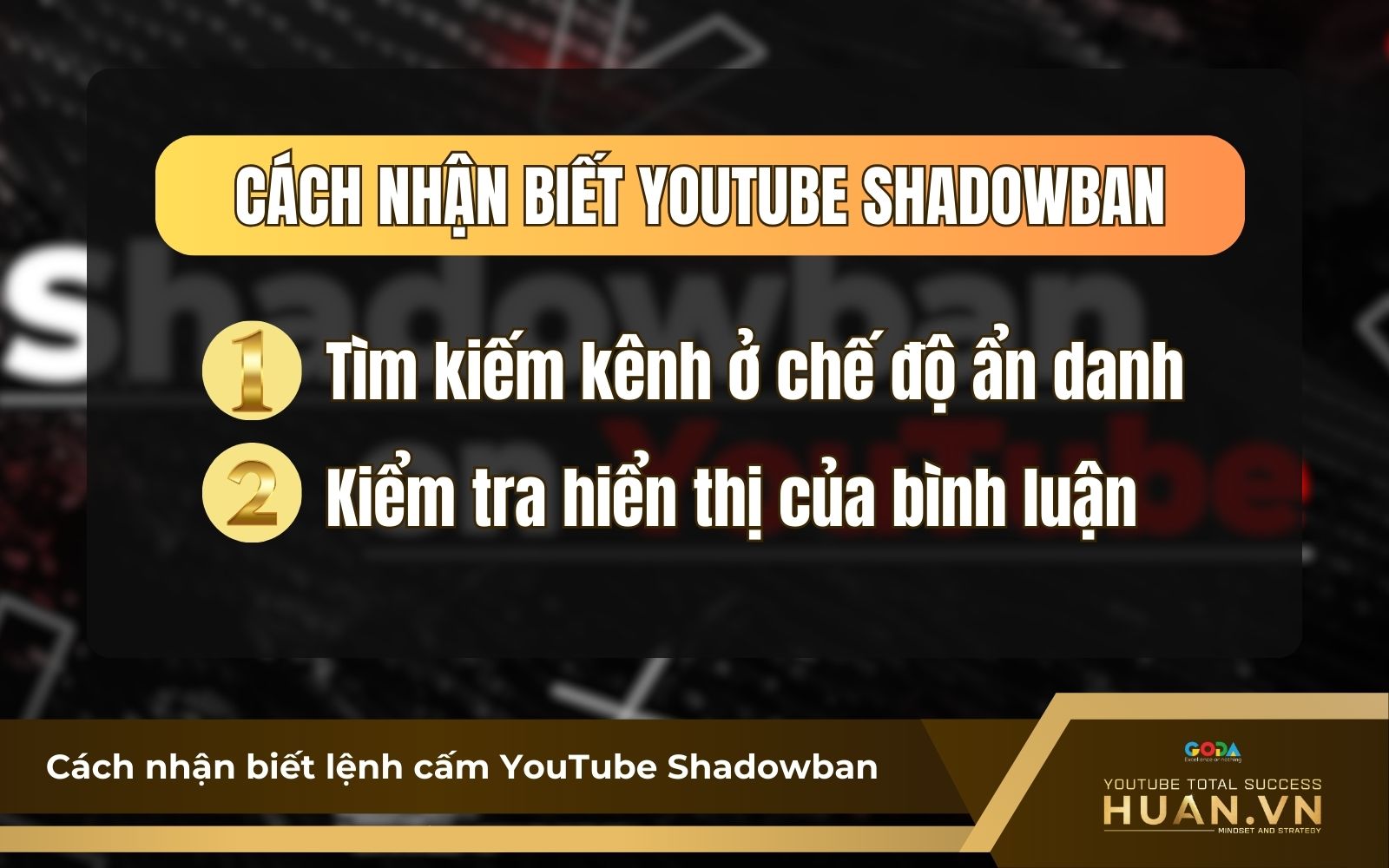 Cách nhận biết kênh đang bị YouTube Shadowbanned