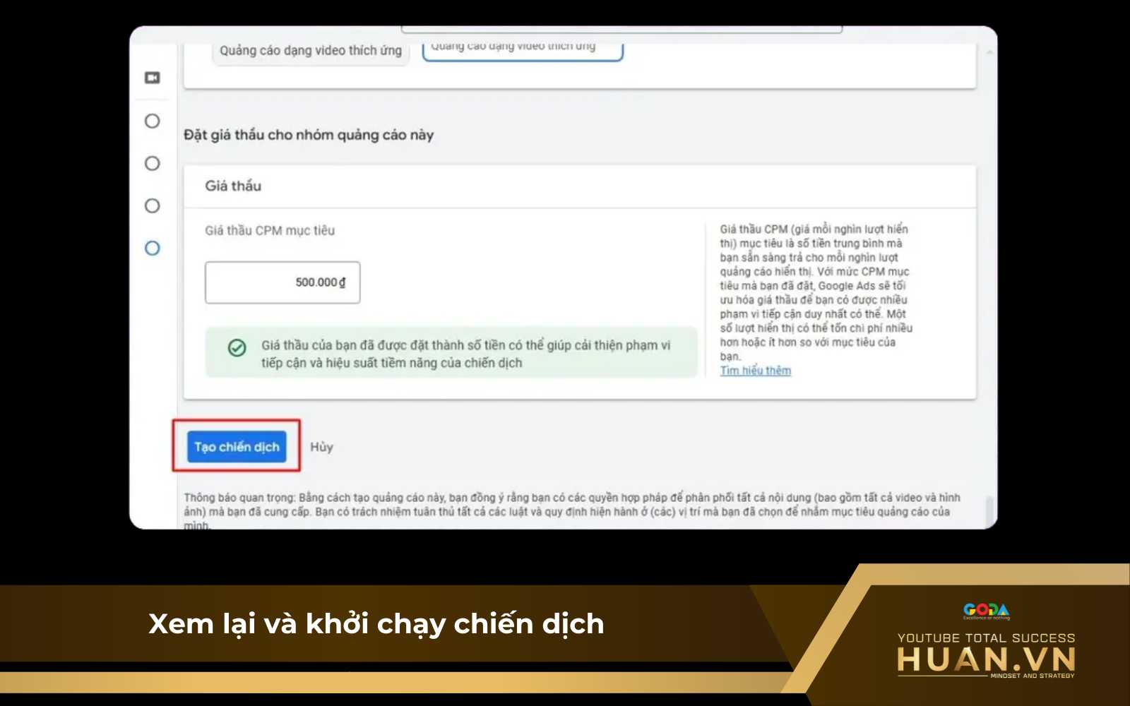 cach-setup-bumper-ads-b7-xem-lai-va-khoi-chay-chien-dich Chọn “Tạo chiến dịch” để bắt đầu khởi chạy