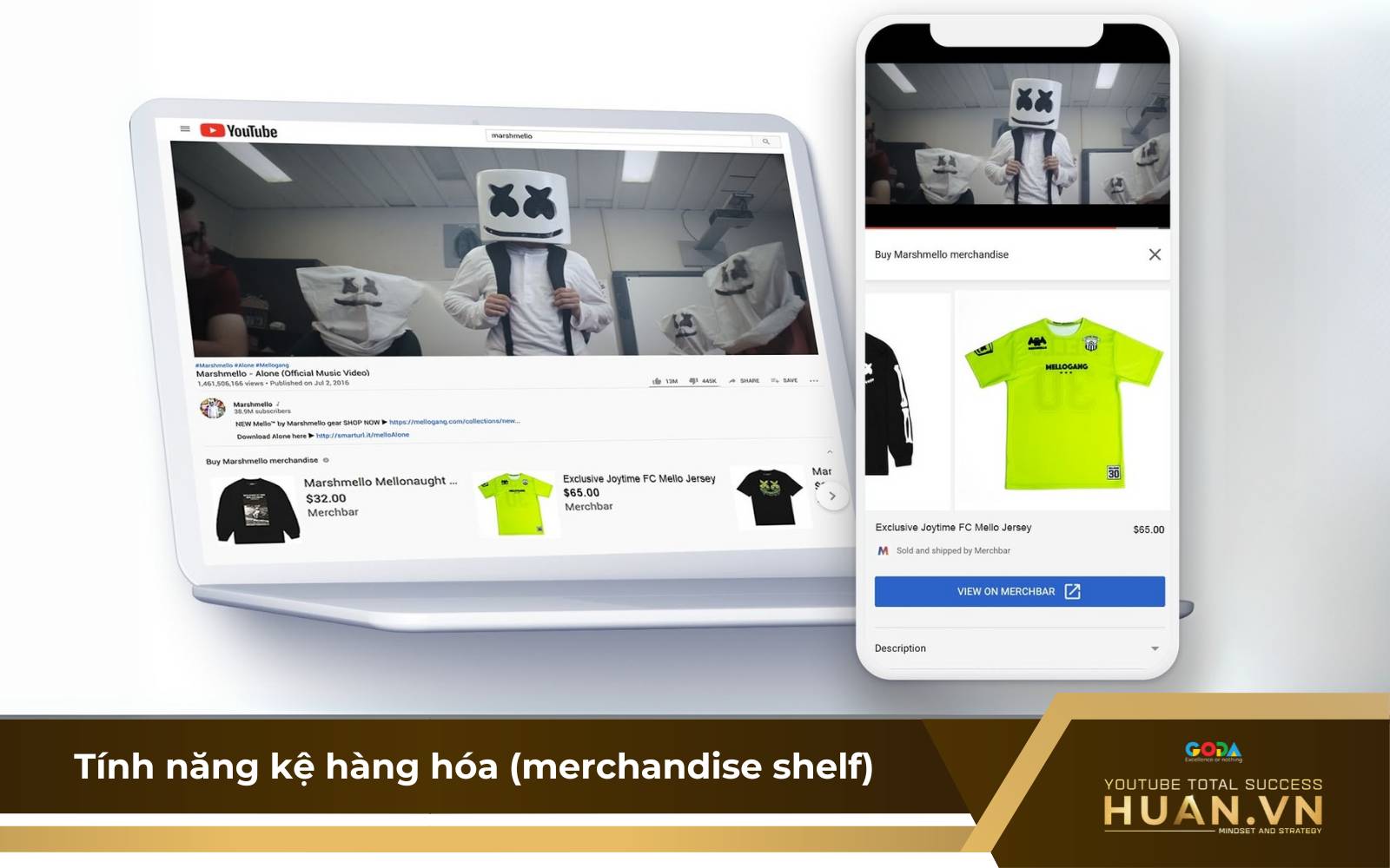 Kiếm doanh thu cho kênh YouTube từ Merchandise Shelf