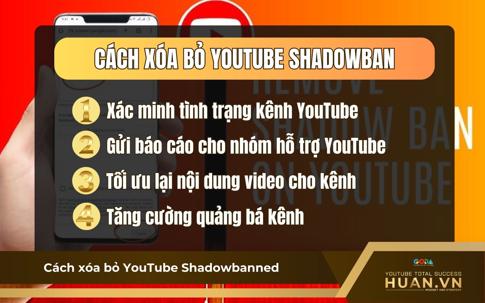 Các cách khắc phục tình trạng kênh YouTube bị Shadowban