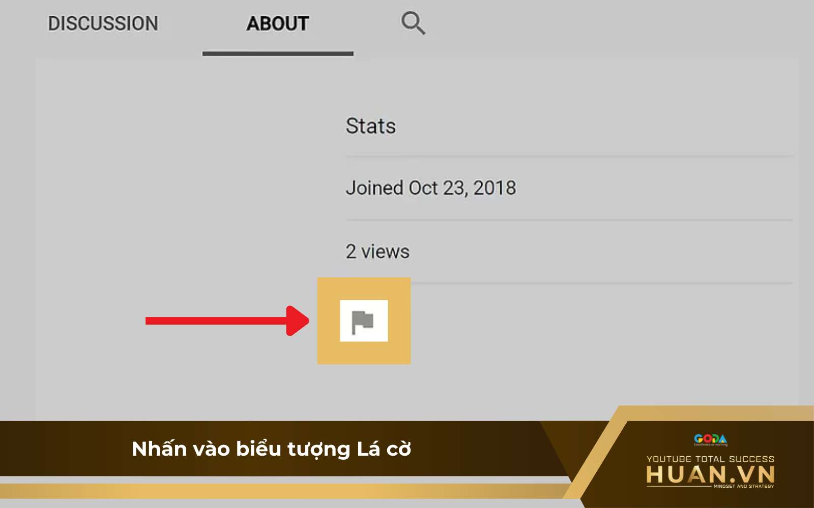 cach-xoa-nguoi-dang-ky-kenh-youtube-tu-danh-sach-dang-ky-b8-chon-la-co Bước 8 của cách xóa người đăng ký kênh YouTube từ danh sách: Nhấp vào biểu tượng hình lá cờ