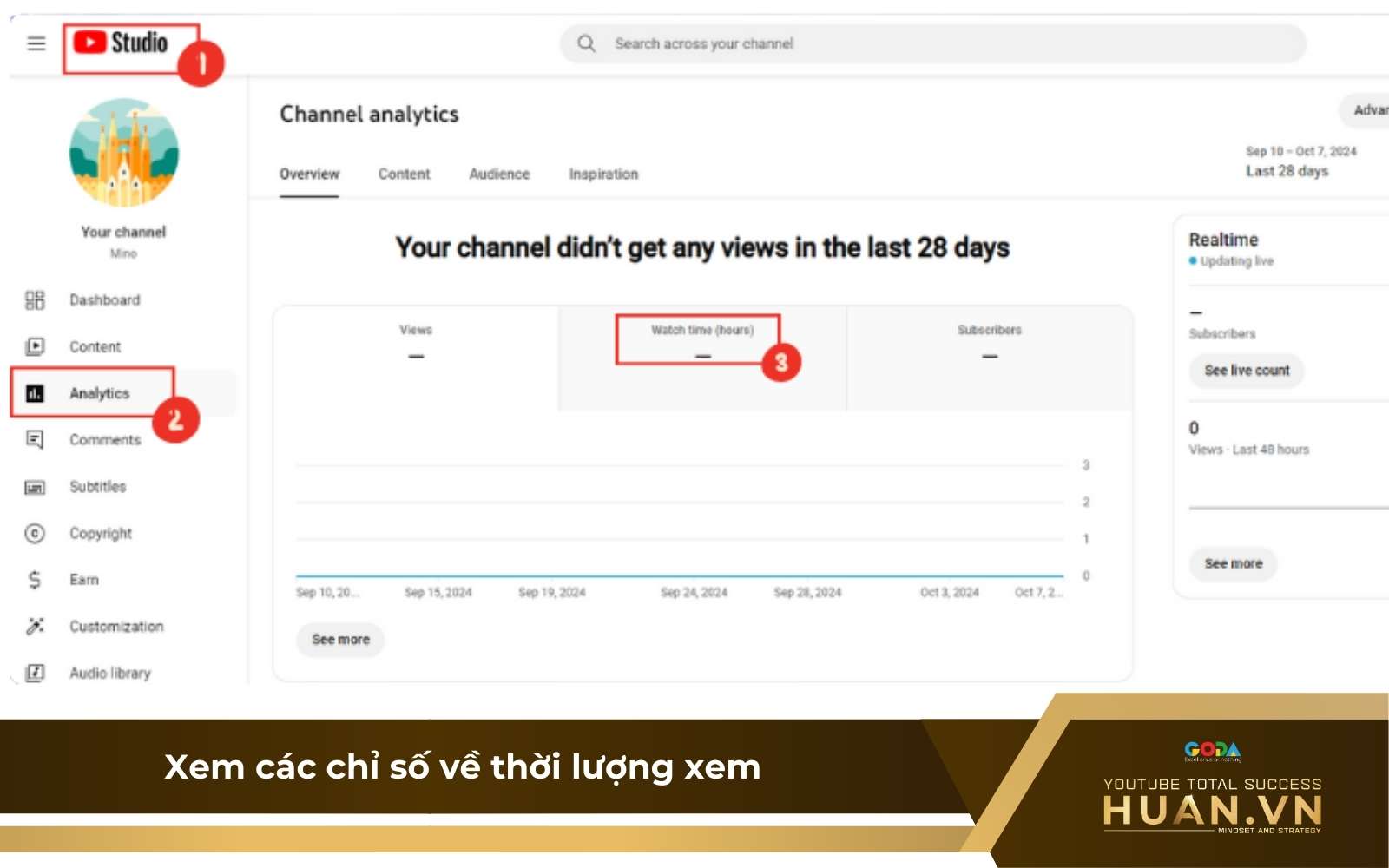 chon-khoang-thoi-gian-12-thang-qua-de-xem-wach-time-youtube Cách kiểm tra giờ xem YouTube để bật kiếm tiền trên YouTube Analytics: Bước chọn khoảng thời gian 12 tháng