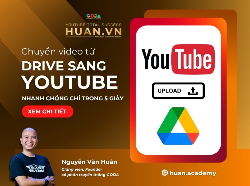 Cách Tải Video Mới Từ Google Drive Lên YouTube Trong 5 Giây