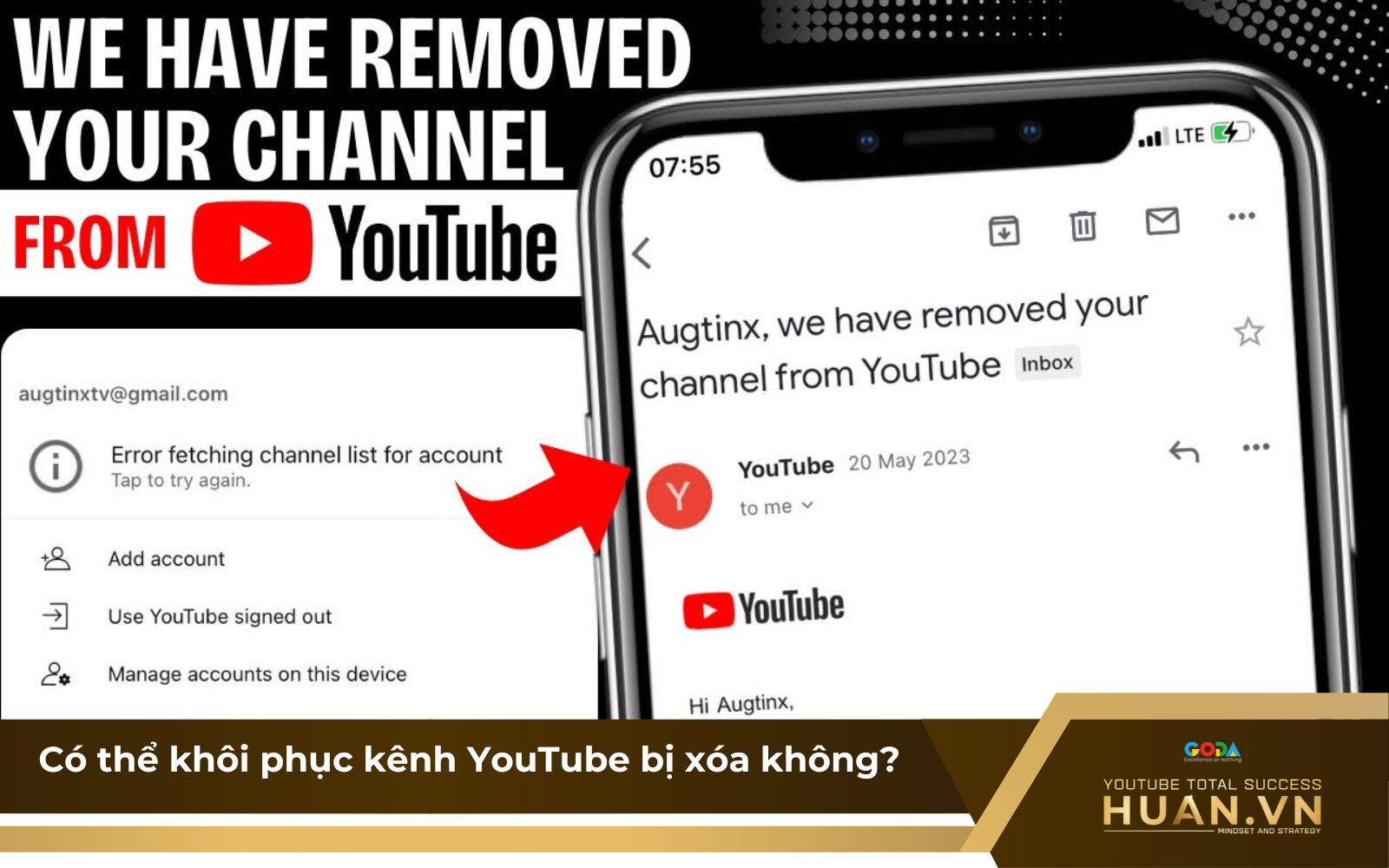 Cách khôi phục lại kênh YouTube bị xóa có thể thành công trong một số trường hợp Cách khôi phục lại kênh YouTube bị xóa có thể thành công trong một số trường hợp