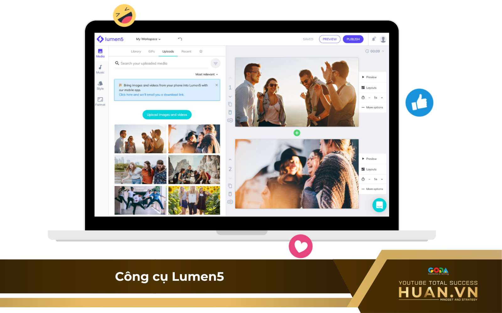 cong-cu-ai-lam-youtube-lumen5 Làm YouTube bằng AI nhanh chóng với Lumen 5