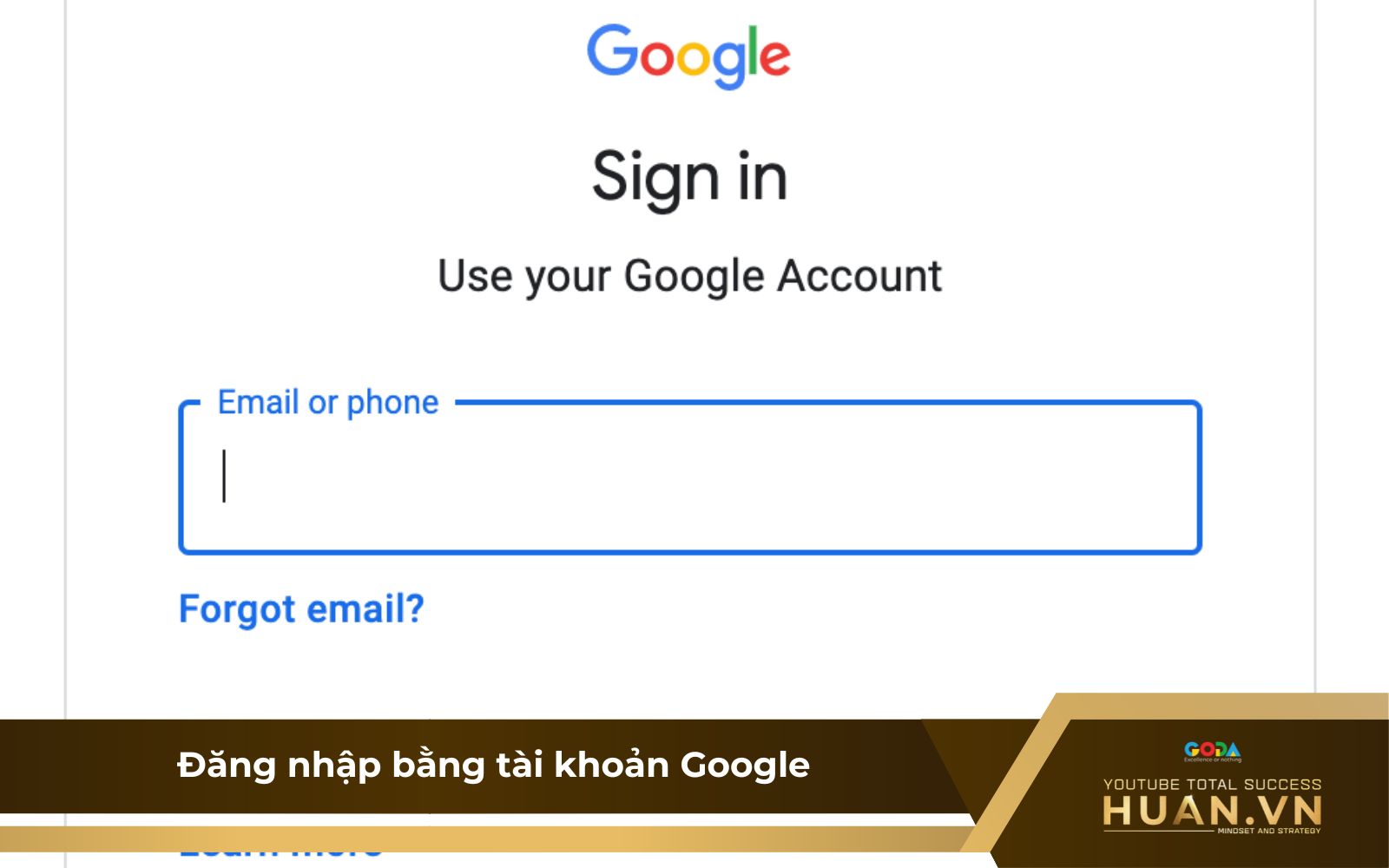 Dùng tài khoản Google để đăng nhập