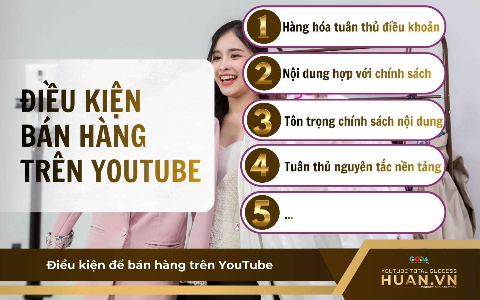 Điều kiện để đăng ký bán hàng online trên YouTube