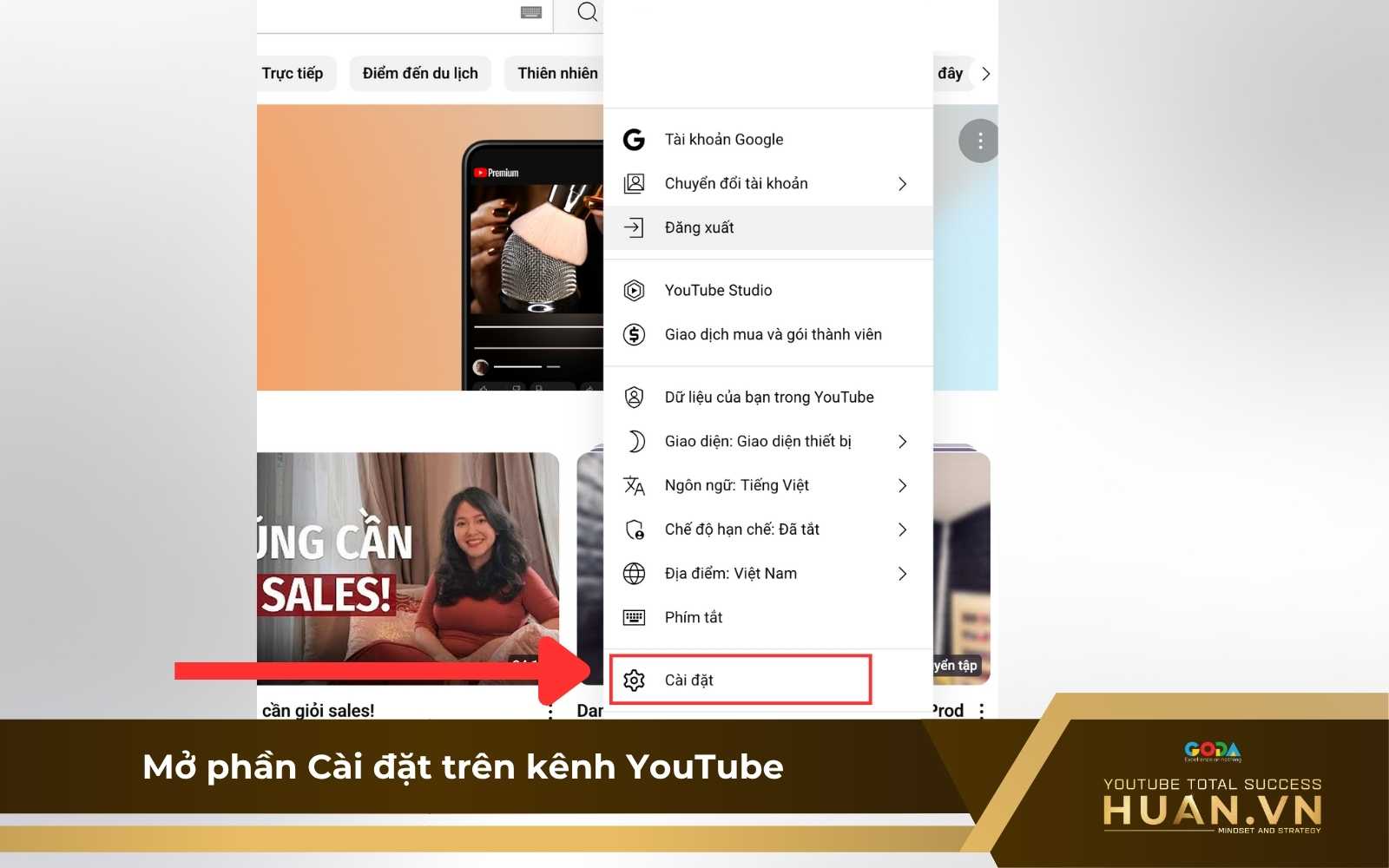doi-url-youtube-mac-dinh-b2-mo-cai-dat-kenh-youtube Mở phần Cài đặt trên kênh YouTube