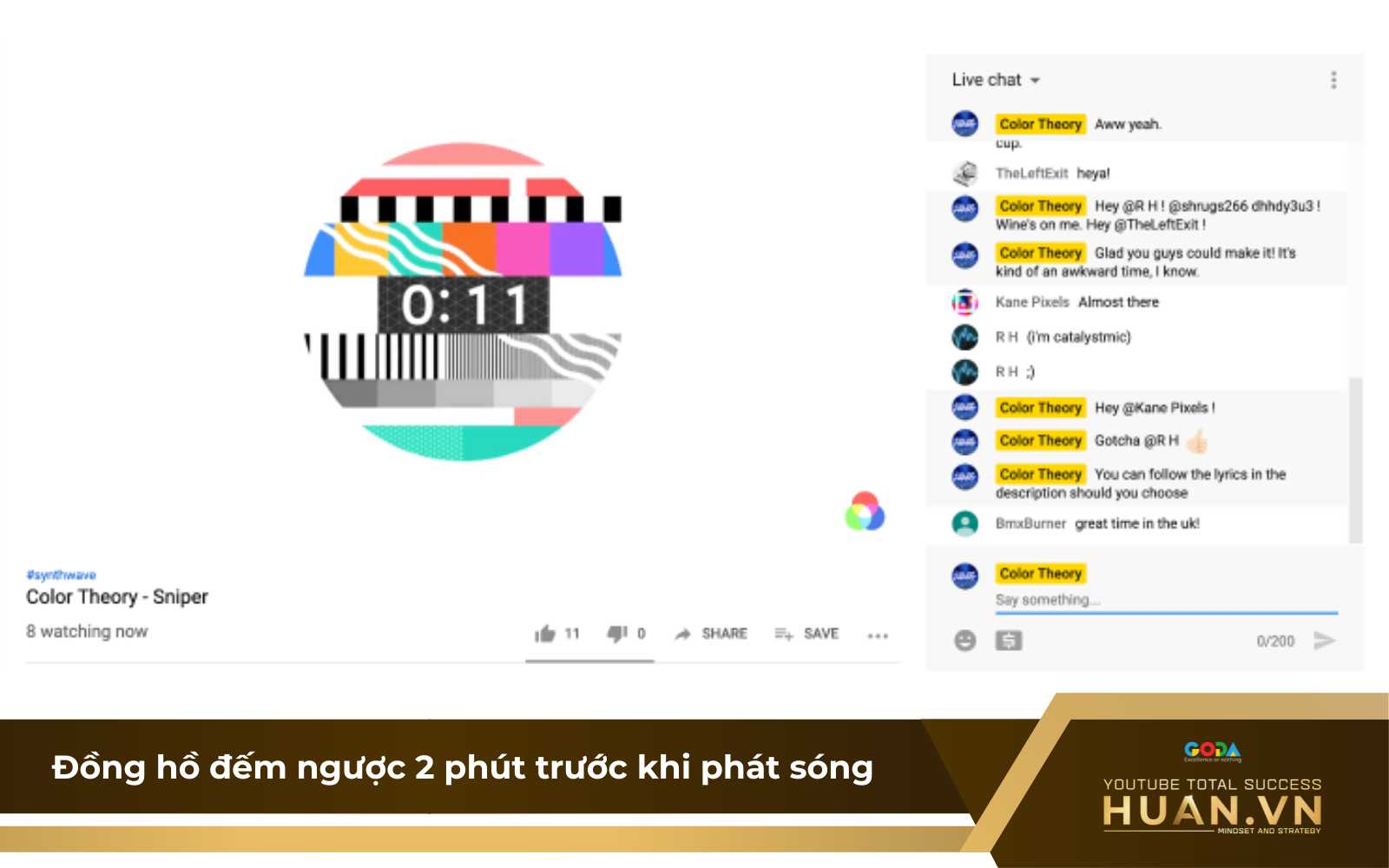 Đồng hồ đếm ngược 2 phút trước khi video được công chiếu Đồng hồ đếm ngược 2 phút trước khi video được công chiếu