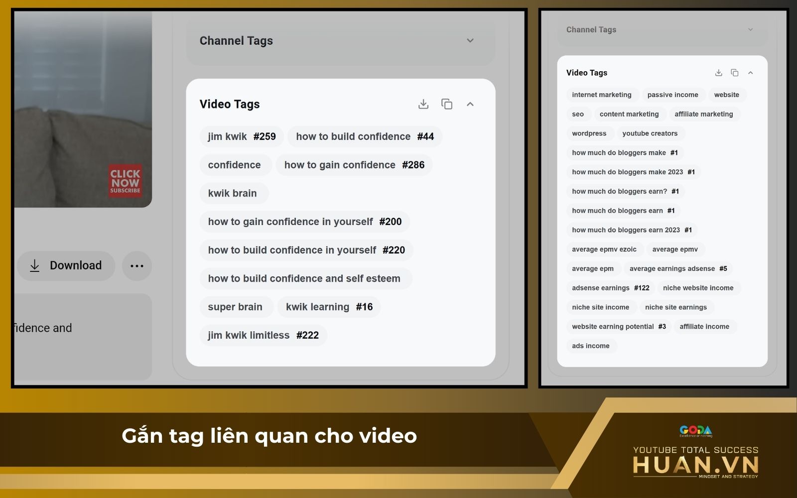 gan-tag-lien-quan-cho-video Cách quảng bá kênh YouTube miễn phí - gắn tag liên quan cho video