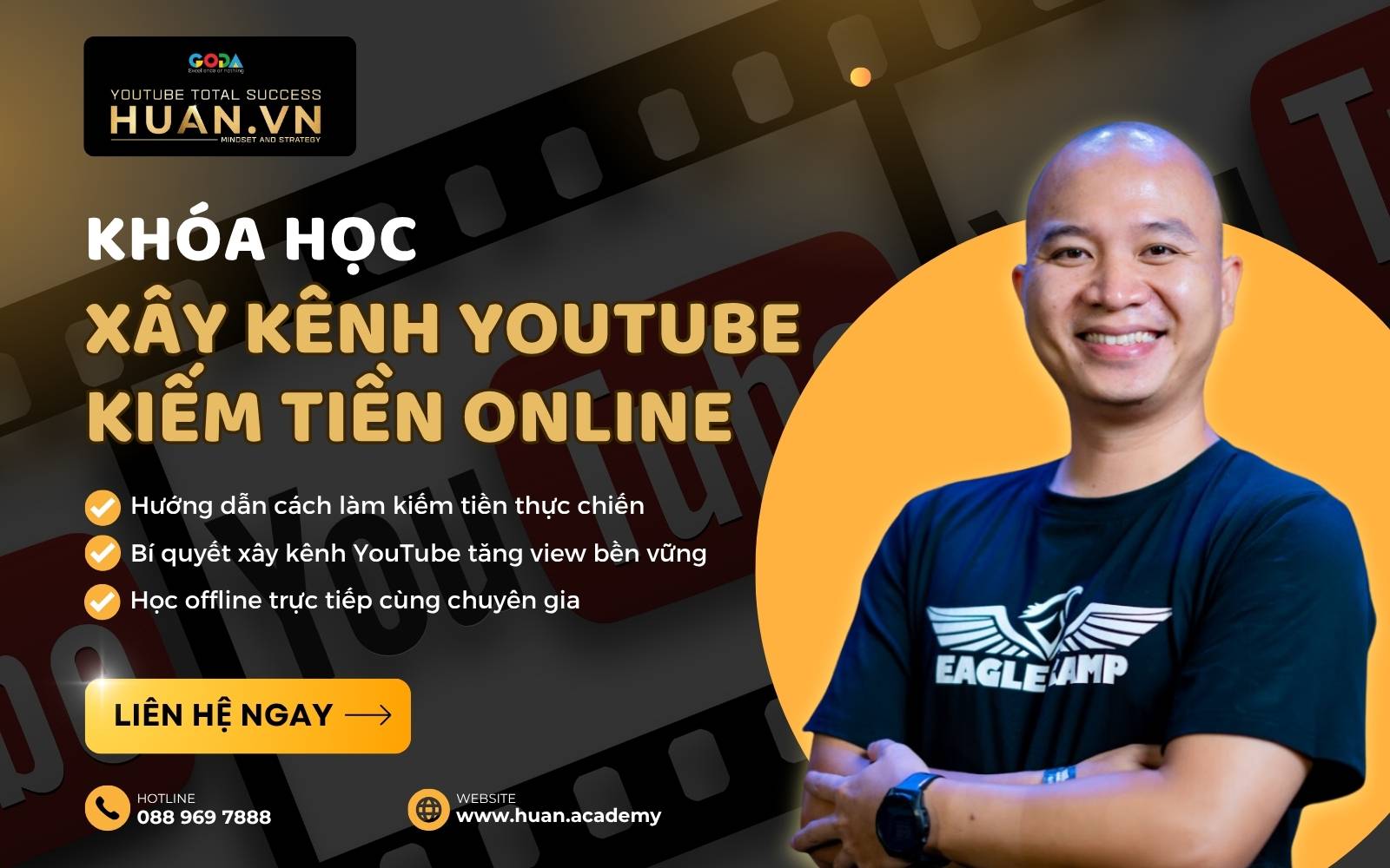 Khóa học làm YouTube kiếm tiền online tại trung tâm Huân Academy