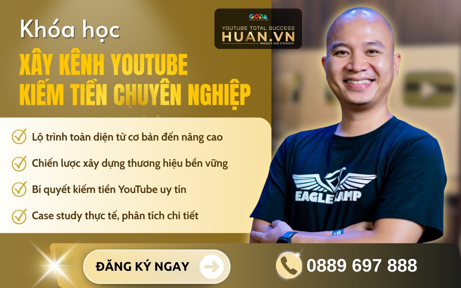 Khóa học xây kênh YouTube từ A - Z tại Huân Academy