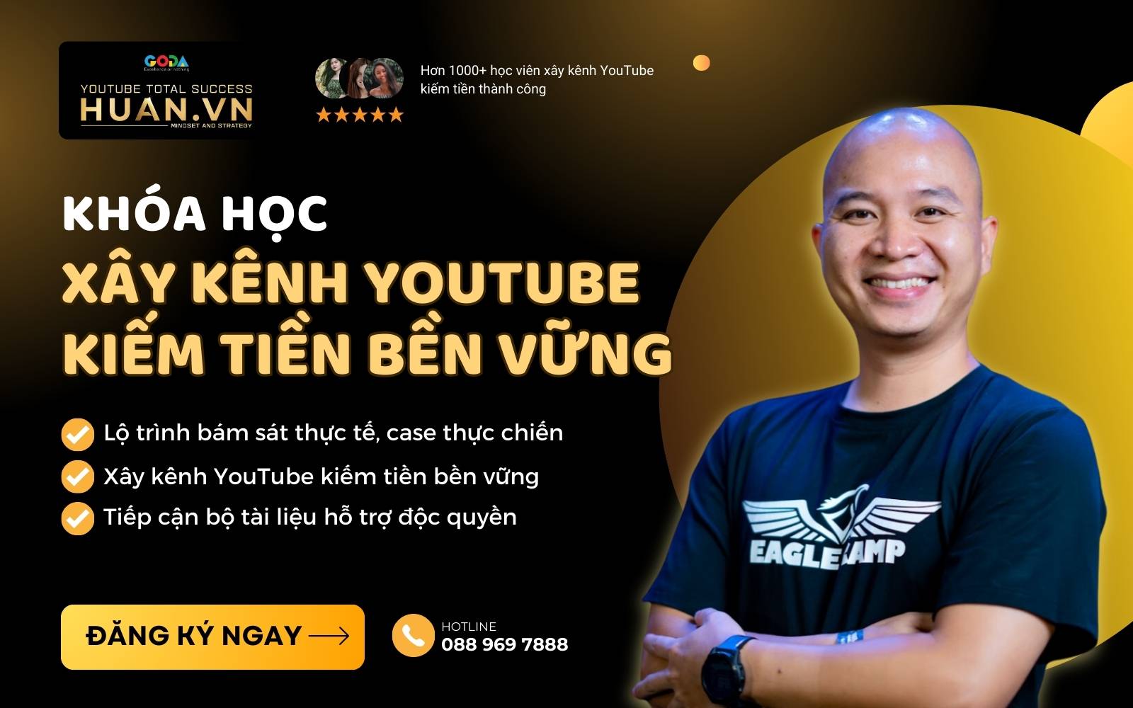 Đăng ký khóa học xây dựng kênh YouTube chuyên nghiệp tại Huân Academy