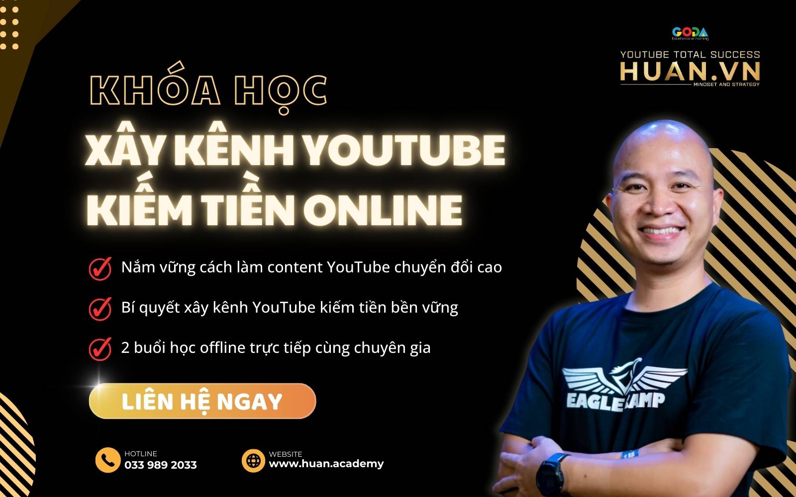 Khóa học xây kênh YouTube từ A - Z cho người mới tại Huân Academy