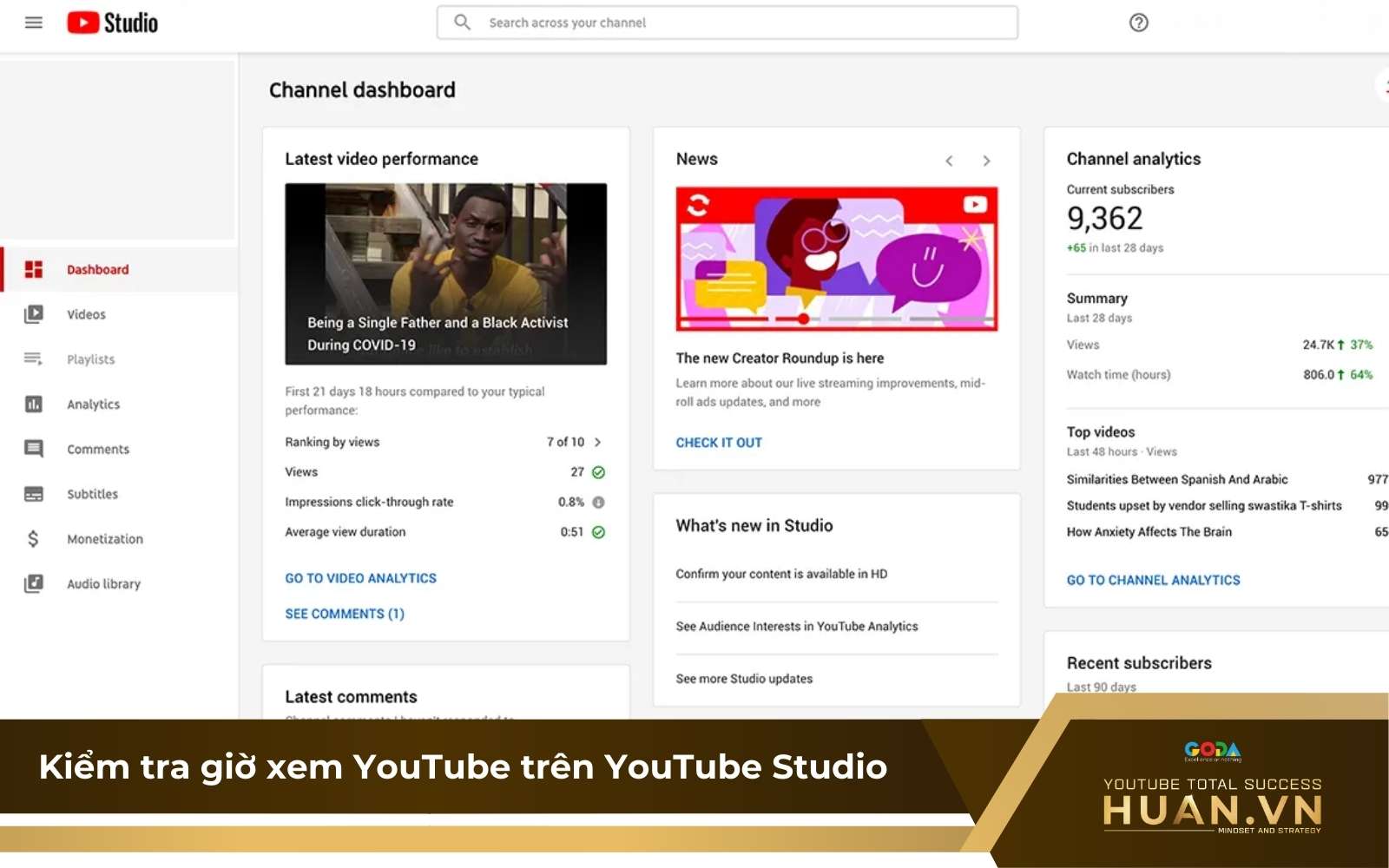 kiem-tra-gio-xem-youtube-dat-4000-gio-trong-youtube-studio Cách kiểm tra giờ xem YouTube đạt 4000 giờ qua YouTube Studio