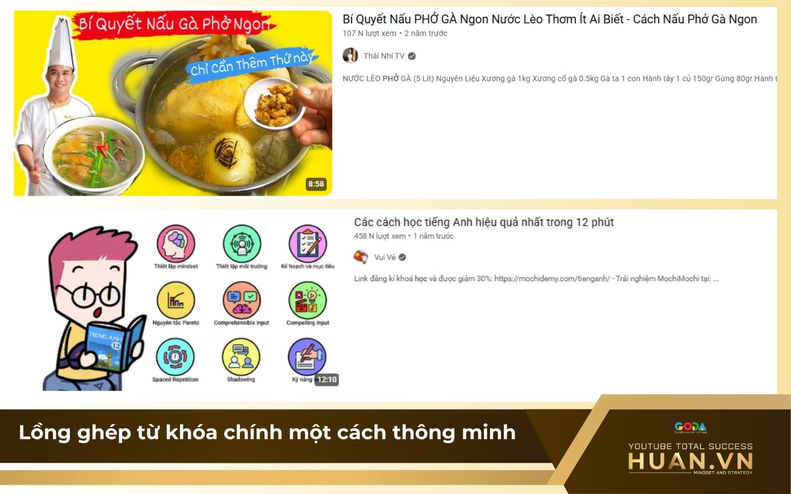 Lồng ghép từ khóa chính là cách đặt tiêu đề YouTube thông minh Lồng ghép từ khóa chính là cách đặt tiêu đề YouTube thông minh