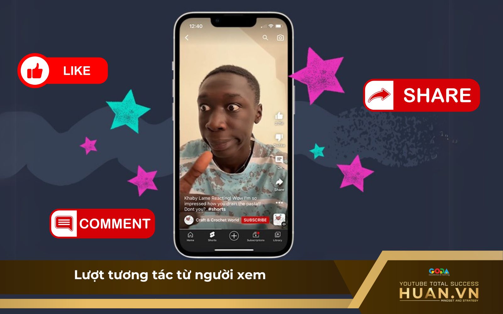 Thuật toán YouTube Short xem xét mức độ tương tác của người dùng Thuật toán YouTube Short xem xét mức độ tương tác của người dùng