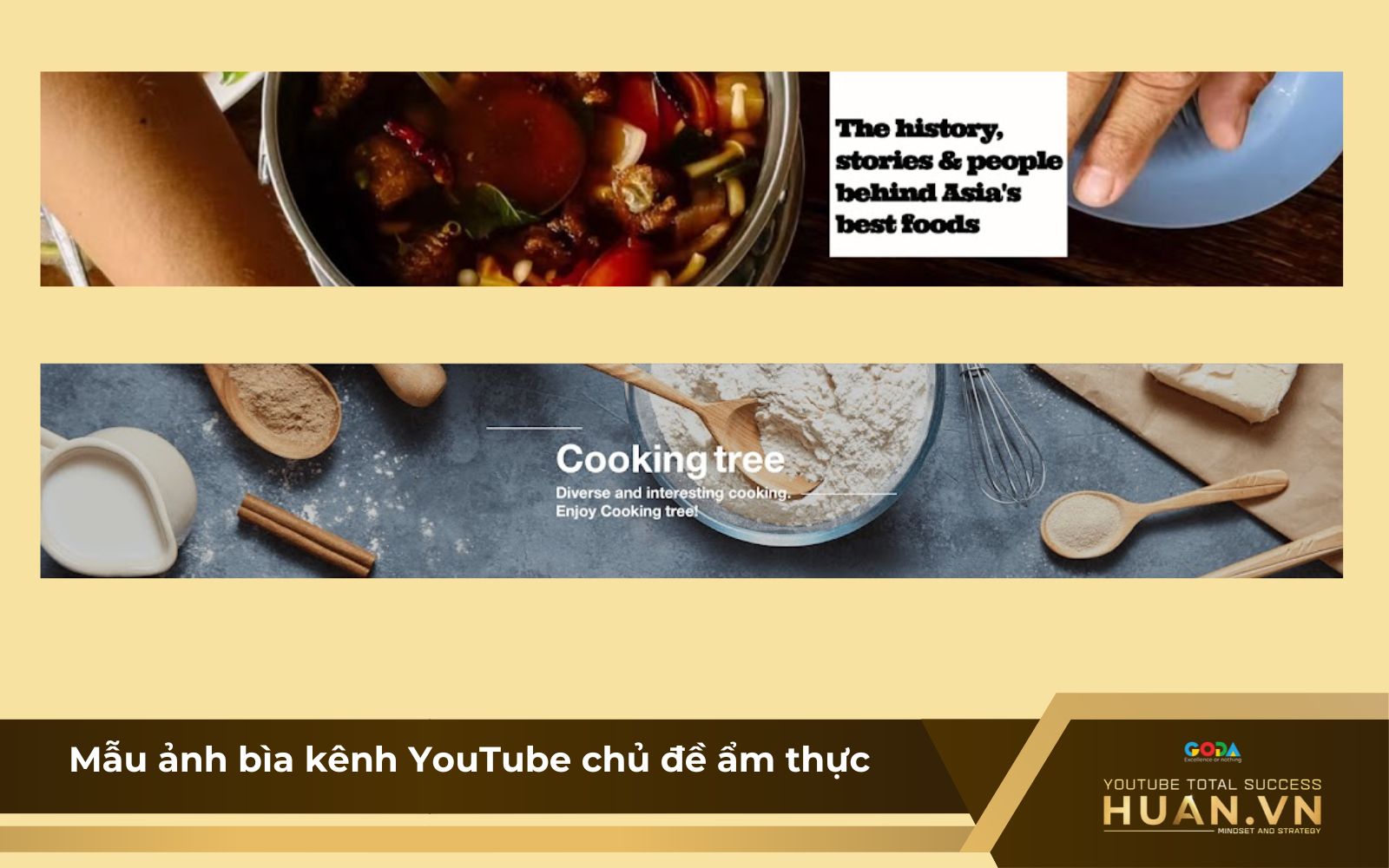 Mẫu tạo ảnh bìa Youtube chủ đề ẩm thực Mẫu tạo ảnh bìa Youtube chủ đề ẩm thực