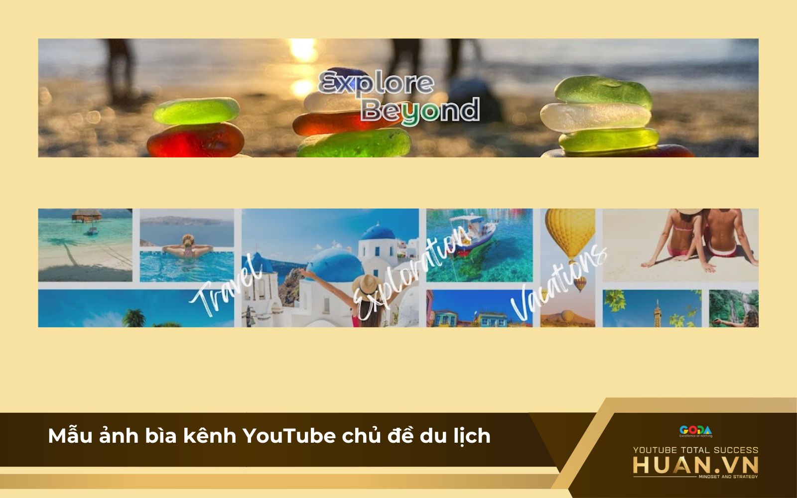 Mẫu banner Youtube chủ đề du lịch Mẫu banner Youtube chủ đề du lịch
