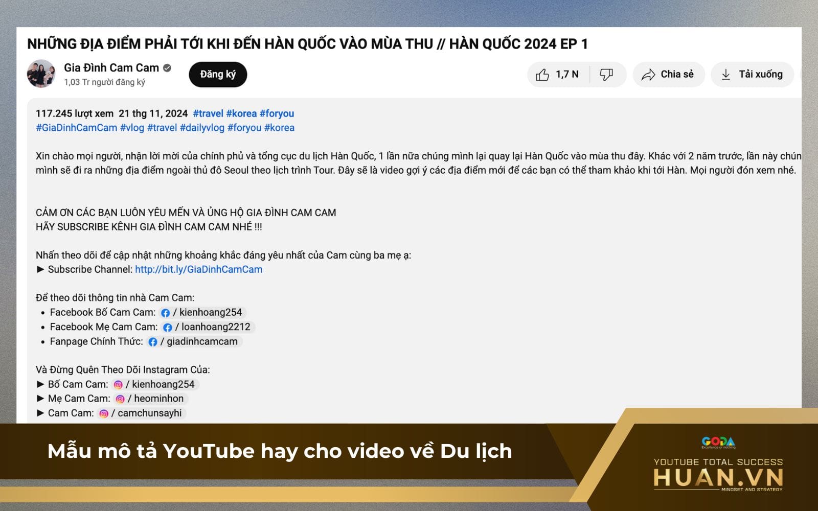 Cách viết mô tả video YouTube chủ đề Du lịch