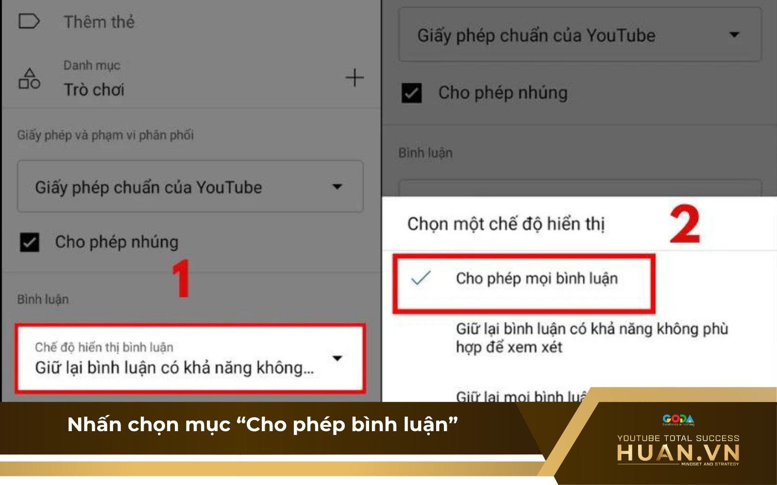 mo-binh-luan-youtube-tren-dien-thoai-b4-cho-phep-binh-luan Nhấn chọn mục “Cho phép bình luận” trên điện thoại