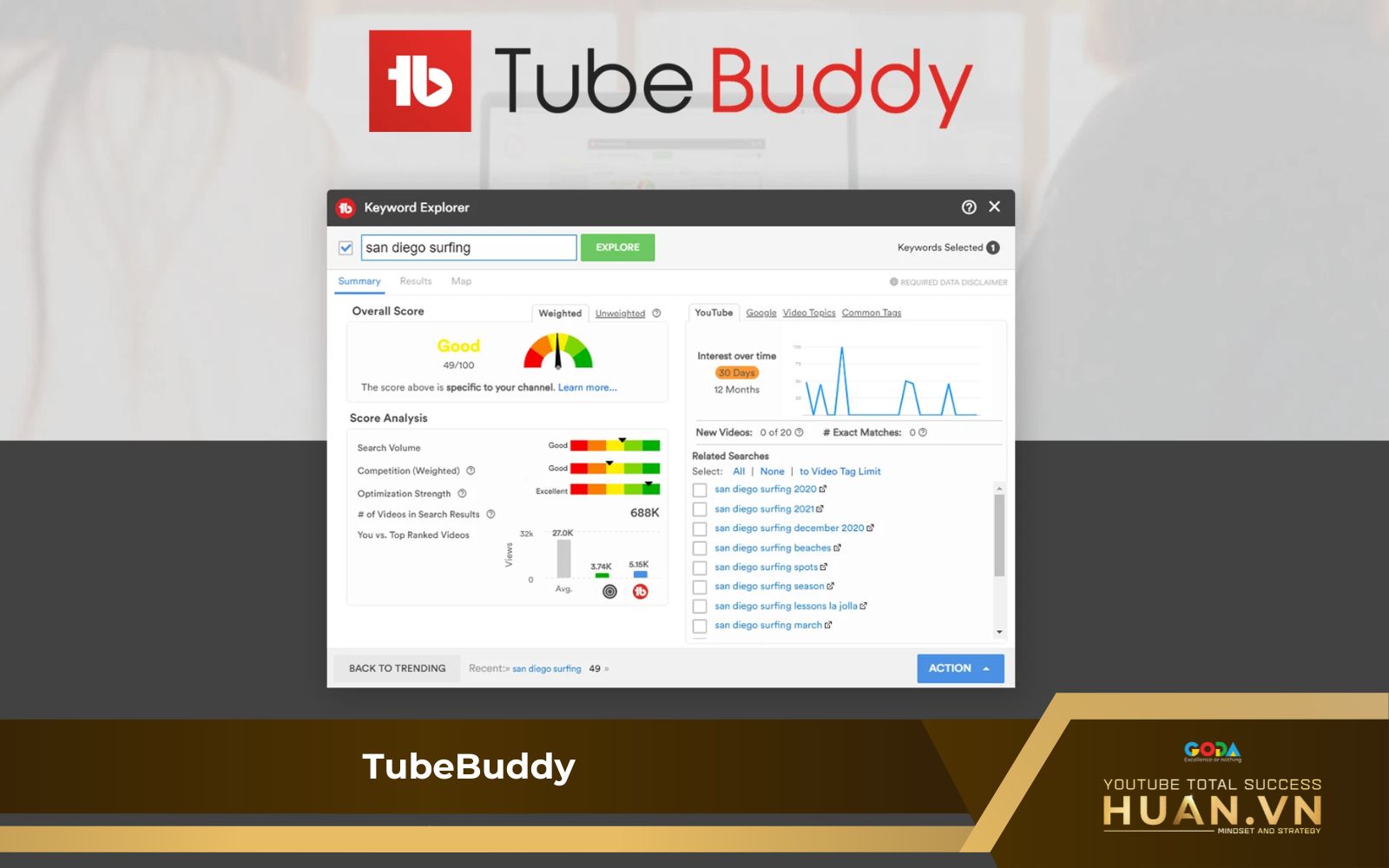 Triển khai cách phân tích đối thủ cạnh tranh trên YouTube bằng TubeBuddy