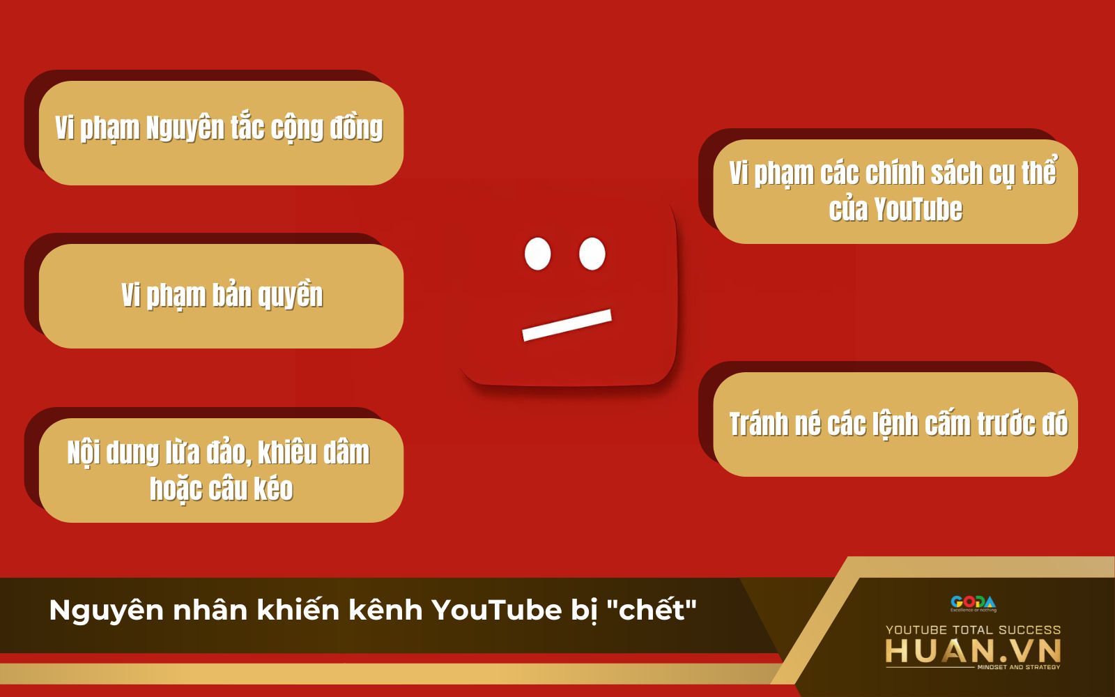 Nguyên nhân Kênh YouTube bị chết Nguyên nhân Kênh YouTube bị chết