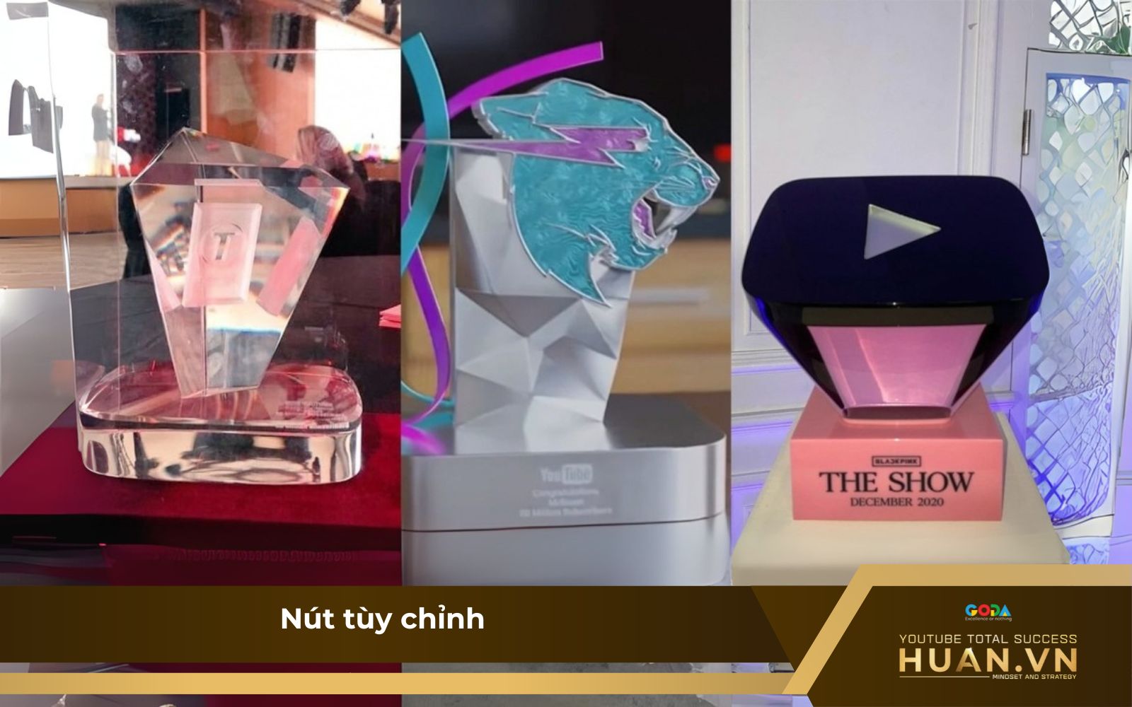 Chiếc nút YouTube mang thiết kế độc quyền dành cho kênh từ 50 triệu lượt sub trở lên Chiếc nút YouTube mang thiết kế độc quyền dành cho kênh từ 50 triệu lượt sub trở lên