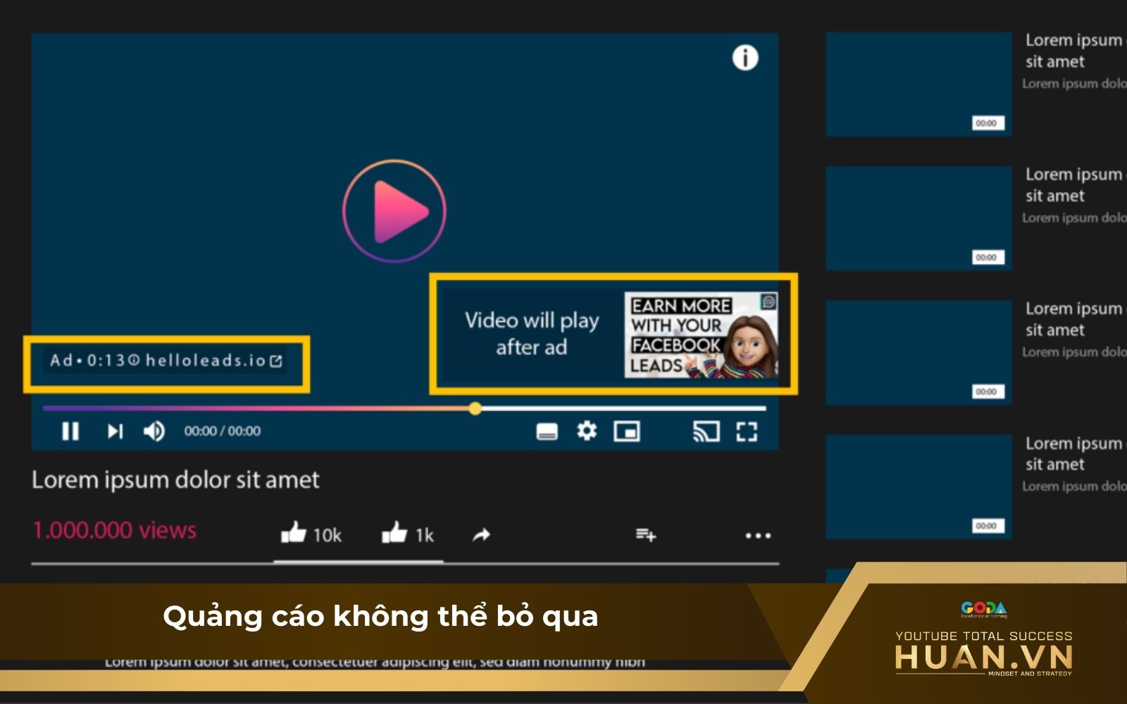Giá chạy quảng cáo Youtube không thể bỏ qua Giá chạy quảng cáo Youtube không thể bỏ qua